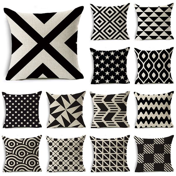 wzh black white modern style cushion cover 45x45cm linen decorative pillow cover sofa bed pillow case
wzh black white modern style cushion cover 45x45cm linen decorative pillow cover sofa bed pillow case