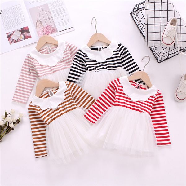 2019 autumn girls dress children kids girl baby infants toddler clothes long sleeve striped mesh dresses vestidos s9223, Red;yellow
2019 autumn girls dress children kids girl baby infants toddler clothes long sleeve striped mesh dresses vestidos s9223, Red;yellow