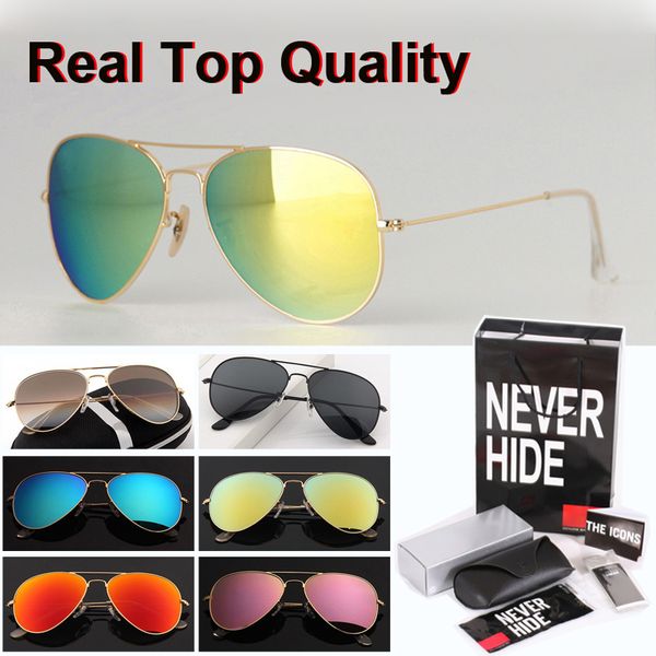 new arrial 58/62 pilot sunglasses women men brand design glass lens goggle 18 colors with original box, packages, accessories, everything, White;black
new arrial 58/62 pilot sunglasses women men brand design glass lens goggle 18 colors with original box, packages, accessories, everything, White;black