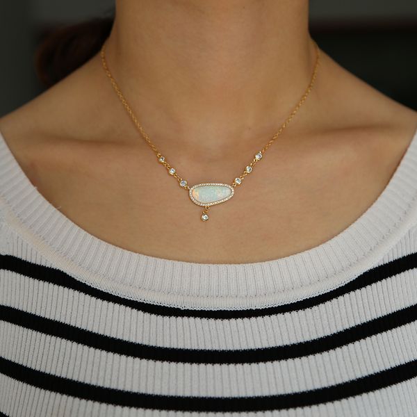 fashion double oval white opal vintage charm necklace mini round drip cz station pendants for women dainty fashion cute jewelry, Silver
fashion double oval white opal vintage charm necklace mini round drip cz station pendants for women dainty fashion cute jewelry, Silver