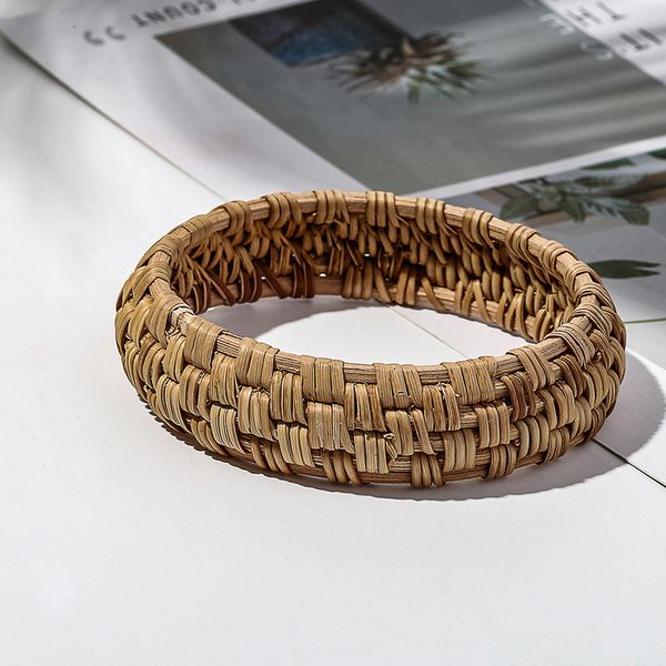 fashion handmade straw rattan bracelet simple big round rattan bracelet women's jewelry, Black
fashion handmade straw rattan bracelet simple big round rattan bracelet women's jewelry, Black