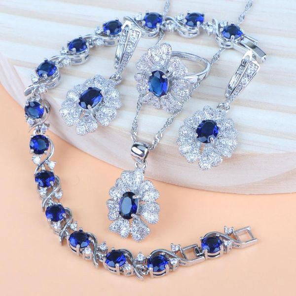 silver 925 blue cubic zirconia bridal jewelry sets for women wedding costume jewelry pendant&necklace ring earrings bracelet, Slivery;golden
silver 925 blue cubic zirconia bridal jewelry sets for women wedding costume jewelry pendant&necklace ring earrings bracelet, Slivery;golden