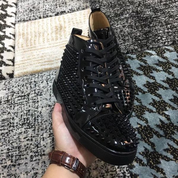 2020 нового роскошного дизайнер кроссовок мужчины женщина повседневной обувь платье партии высокой срезанный шипованных шипы платформа red b, Black 
2020 нового роскошного дизайнер кроссовок мужчины женщина повседневной обувь платье партии высокой срезанный шипованных шипы платформа red b, Black