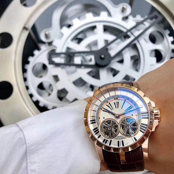 men 46mm hollow double flying wheel dial fashion sports luxury large style flywheel men mechanical wrist watch, Slivery;brown
men 46mm hollow double flying wheel dial fashion sports luxury large style flywheel men mechanical wrist watch, Slivery;brown