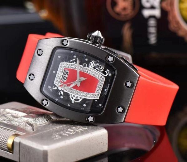 31*45mm luxury women designer watches lady diamond watch quartz movement wristwatches rubber strap montre de luxe, Slivery;brown
31*45mm luxury women designer watches lady diamond watch quartz movement wristwatches rubber strap montre de luxe, Slivery;brown