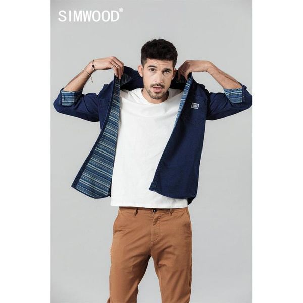 simwood 2020 spring new denim shirts men striped linner thick casual outerwear plus size 100% cotton shirts clothing si980607, White;black
simwood 2020 spring new denim shirts men striped linner thick casual outerwear plus size 100% cotton shirts clothing si980607, White;black