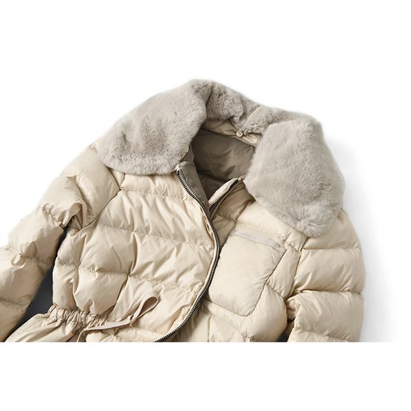 white duck down jacket women winter puffer down coat rabbit fur collar korean fashion womens down jacekts a28349 kj3680, Black
white duck down jacket women winter puffer down coat rabbit fur collar korean fashion womens down jacekts a28349 kj3680, Black