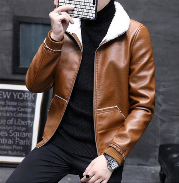 mens slim stand collar pu leather jackets autumn thick long sleeve mens outerwear fashion mens faux leather coats, Black
mens slim stand collar pu leather jackets autumn thick long sleeve mens outerwear fashion mens faux leather coats, Black