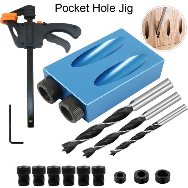 14pc diy pro pocket hole jig kit carpentry tools angle drill guide woodwoorking tool hole puncher locator dowel drill jig bit
14pc diy pro pocket hole jig kit carpentry tools angle drill guide woodwoorking tool hole puncher locator dowel drill jig bit