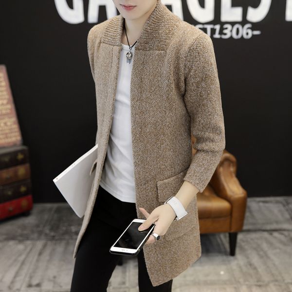 fashion men knitted cardigan knitwear long coat slim fit sweater trench coat k054, Tan;black
fashion men knitted cardigan knitwear long coat slim fit sweater trench coat k054, Tan;black