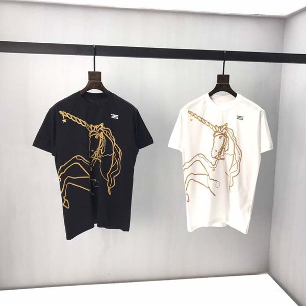 2020ss spring fashion new t-shirt and summer new cotton printing short sleeve round panel collar t-shirt 4, White
2020ss spring fashion new t-shirt and summer new cotton printing short sleeve round panel collar t-shirt 4, White