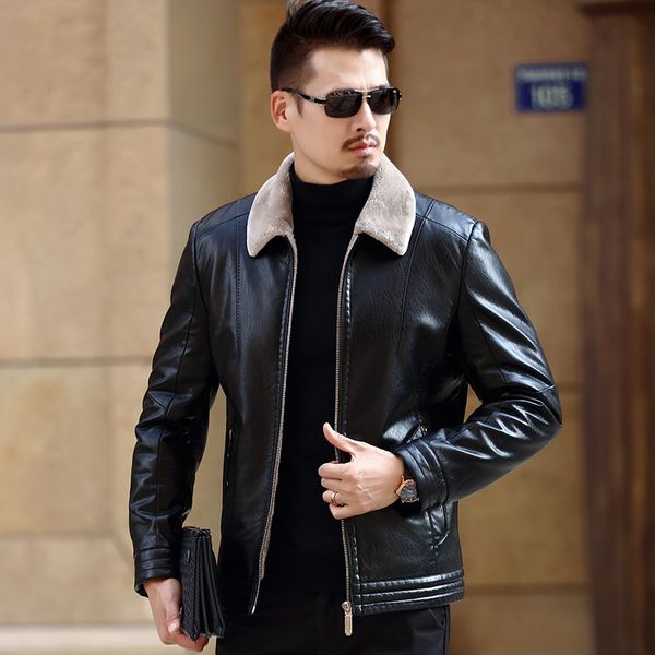 exports russian leather jacket men coats brand pu outerwear men business winter faux fur male jacket 4xl, Black
exports russian leather jacket men coats brand pu outerwear men business winter faux fur male jacket 4xl, Black