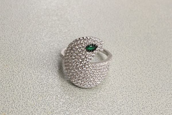 jewelry pac ring green eyes full of zircon round pac-man finger ring pac men sterling silver 925 jewelry, Golden;silver
jewelry pac ring green eyes full of zircon round pac-man finger ring pac men sterling silver 925 jewelry, Golden;silver