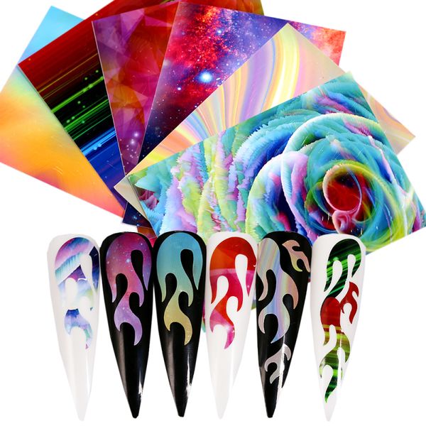 colorful nail sticker flame nail art transfer self adhesive decals paper 6-color laser sticker set women new tslm1, Black
colorful nail sticker flame nail art transfer self adhesive decals paper 6-color laser sticker set women new tslm1, Black