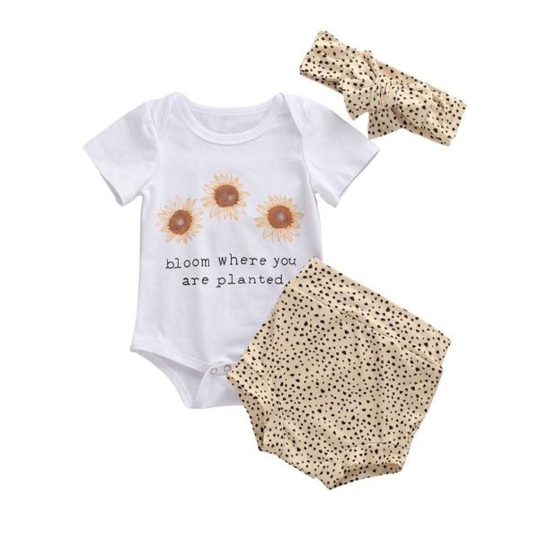 0-18m newborn infant baby girls boys clothes sets sunflowers letter white romper +leopard shorts+headband
0-18m newborn infant baby girls boys clothes sets sunflowers letter white romper +leopard shorts+headband