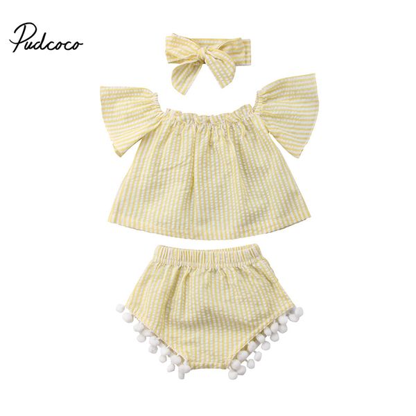 baby girl clothes set 3pcs toddler kids off shoulder shirt striped tassels shorts headband outfits summer cute casual fashion
baby girl clothes set 3pcs toddler kids off shoulder shirt striped tassels shorts headband outfits summer cute casual fashion
