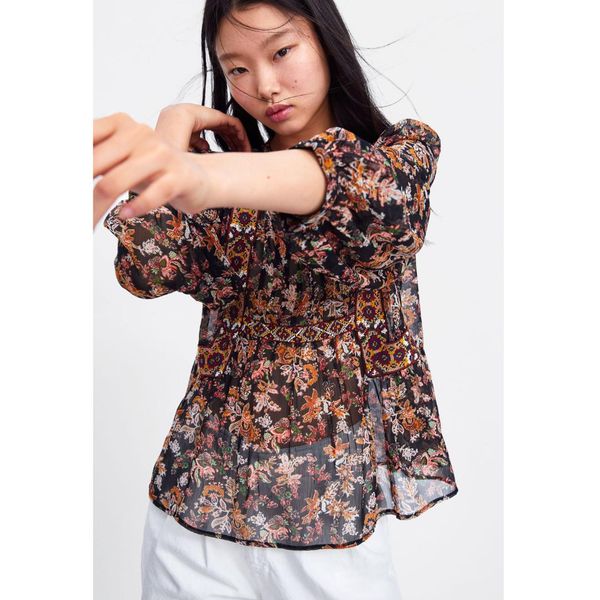 jastie embroidered floral print blouse round neck long sleeve women shirt blouses ruffle hem casual boho shirt chiffon blusa, White
jastie embroidered floral print blouse round neck long sleeve women shirt blouses ruffle hem casual boho shirt chiffon blusa, White