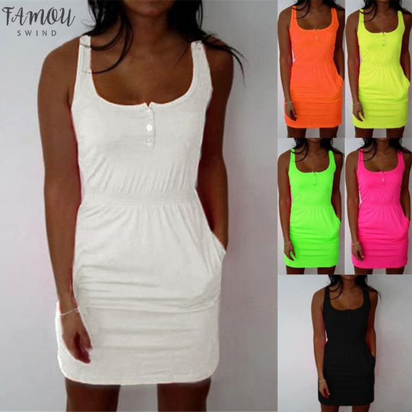 new women summer sleeveless mini beach dress plus size club wear knee length bodycon cotton solid short dress, Black;gray
new women summer sleeveless mini beach dress plus size club wear knee length bodycon cotton solid short dress, Black;gray