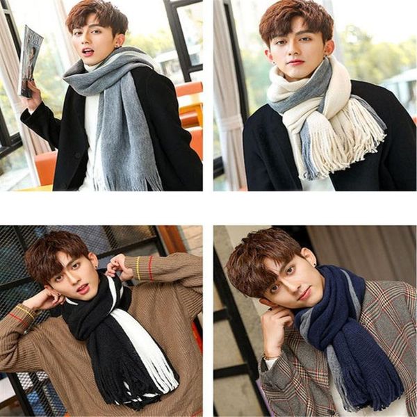 fashion 2018 new men scarves winter wool scarf striped 200cm long scarves wrap knit shawl beige striped tassels, Blue;gray
fashion 2018 new men scarves winter wool scarf striped 200cm long scarves wrap knit shawl beige striped tassels, Blue;gray