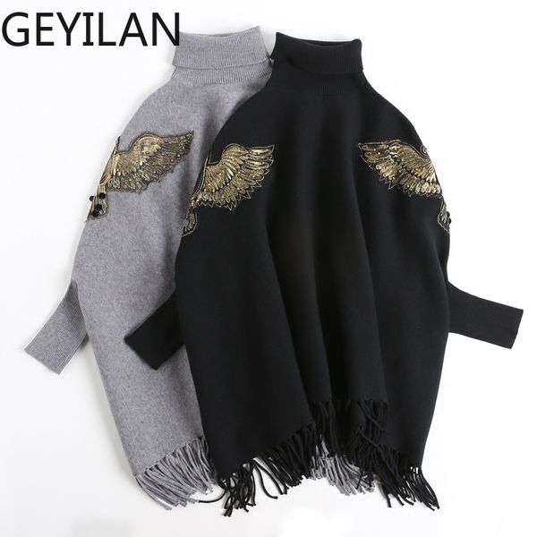 new autumn winter runway black gray embroidered bead ponchos and capes pullovers knitted wool sweater women christmas coat 2122, White;black
new autumn winter runway black gray embroidered bead ponchos and capes pullovers knitted wool sweater women christmas coat 2122, White;black
