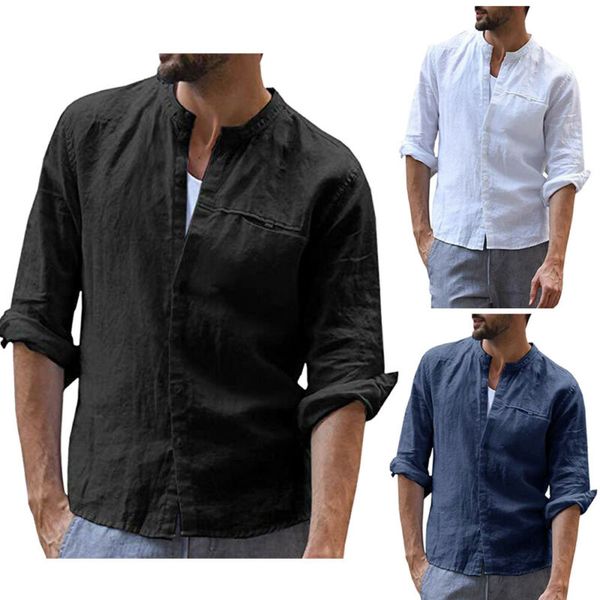 men's loose outside wearing shirt business casual single-breasted long sleeve cotton linenstanding collar shirt -3xl, White;black
men's loose outside wearing shirt business casual single-breasted long sleeve cotton linenstanding collar shirt -3xl, White;black