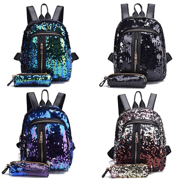 2pcs/set glitter sequins backpack new teenage girls fashion bling rucksack students school bag with pencil case clutch mochilas
2pcs/set glitter sequins backpack new teenage girls fashion bling rucksack students school bag with pencil case clutch mochilas