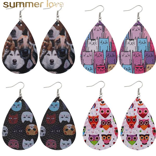 cute animal print pu leather dangle earring for women double side cat dog owl pattern waterdrop faux leather earrings party jewelry gift, Golden
cute animal print pu leather dangle earring for women double side cat dog owl pattern waterdrop faux leather earrings party jewelry gift, Golden