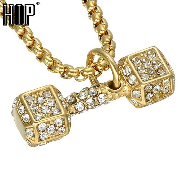 hip hop gold color barbell men pendant & necklace ice out bling fitness dumbbell stainless steel titanium necklaces jewelry, Silver
hip hop gold color barbell men pendant & necklace ice out bling fitness dumbbell stainless steel titanium necklaces jewelry, Silver