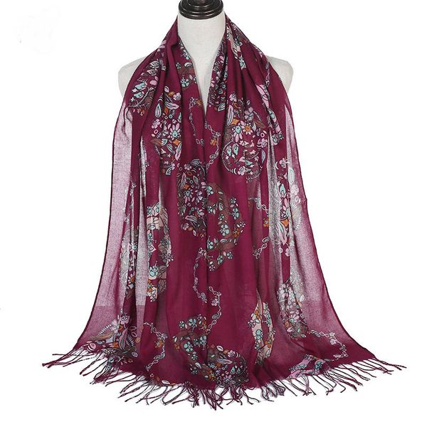 viscose cotton printed muslim head scarf women turkish tassel hijabs wraps islamic long shawl headscarf turban lightweight, Red
viscose cotton printed muslim head scarf women turkish tassel hijabs wraps islamic long shawl headscarf turban lightweight, Red