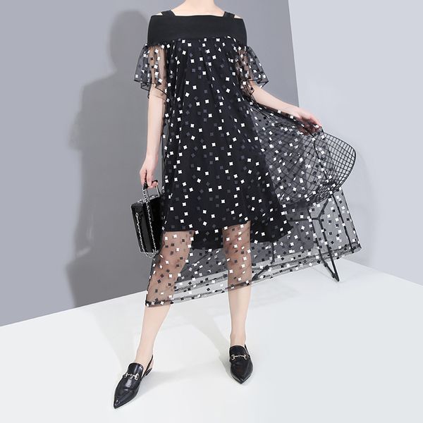 womengaga 2020 summer new dress slash neck voile patchwork two-piece casual loose streetwear print fashion short sleeve a232, Black;gray
womengaga 2020 summer new dress slash neck voile patchwork two-piece casual loose streetwear print fashion short sleeve a232, Black;gray