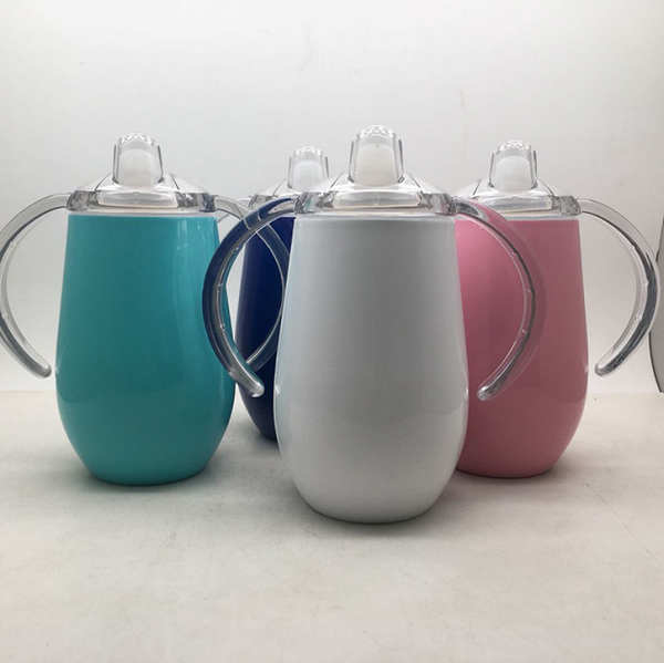 8oz baby sippy cup egg shaped water bottle double walled stainless steel vacum milk mug with handles
8oz baby sippy cup egg shaped water bottle double walled stainless steel vacum milk mug with handles