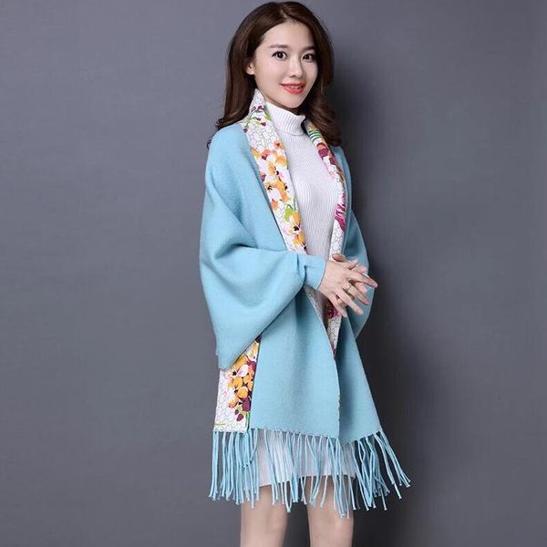 women cardigans long tassel floral printed knitted warm cloak batwing sleeve wrap swing sweater 2019 autumn winter, White
women cardigans long tassel floral printed knitted warm cloak batwing sleeve wrap swing sweater 2019 autumn winter, White
