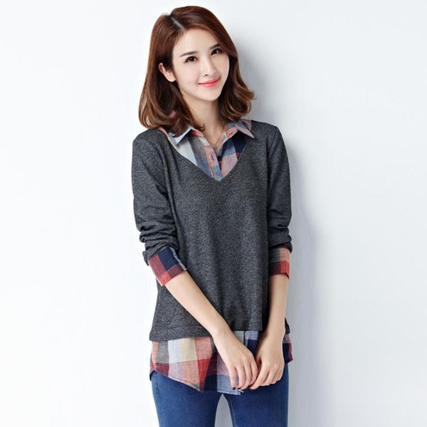 fashion women long sleeve plaid patchwork blouses casual loose blouse shirt women casual clothes
fashion women long sleeve plaid patchwork blouses casual loose blouse shirt women casual clothes