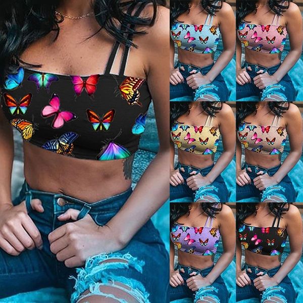 2020 new women butterfly camisole summer casual short vest sleeveless crop tanks, White
2020 new women butterfly camisole summer casual short vest sleeveless crop tanks, White