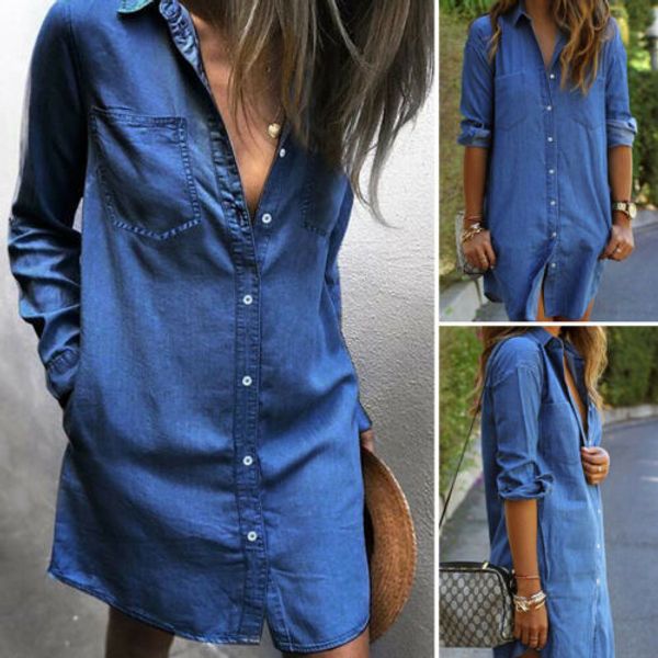 hirigin fashion womens denim dress summer long sleeve casual loose mini shirt dress, Black;gray
hirigin fashion womens denim dress summer long sleeve casual loose mini shirt dress, Black;gray