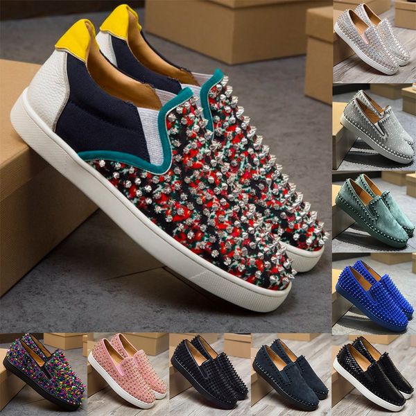 designer red bottom shoes studded spikes red suede leather mens womens flat bottoms slip on platform casual oversized sneakers 35-47, Black
designer red bottom shoes studded spikes red suede leather mens womens flat bottoms slip on platform casual oversized sneakers 35-47, Black