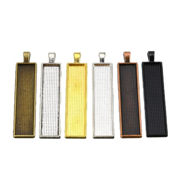10pcs/set 10x50mm vintage rectangle pendant settings cabochons base bezel blank trays for diy jewelry pendant making accessories, Blue;slivery
10pcs/set 10x50mm vintage rectangle pendant settings cabochons base bezel blank trays for diy jewelry pendant making accessories, Blue;slivery