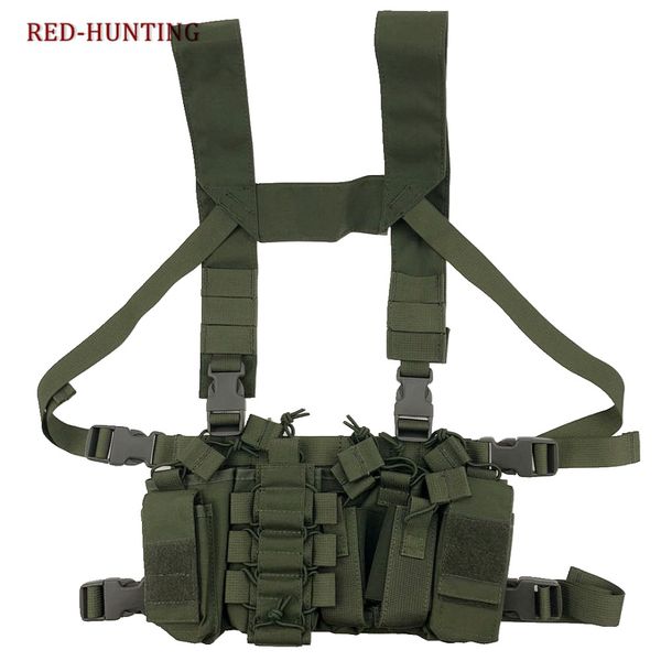 tactical chest rig light outdoor vest adjustable paintball hunting vest with mag pouch, Camo;black
tactical chest rig light outdoor vest adjustable paintball hunting vest with mag pouch, Camo;black