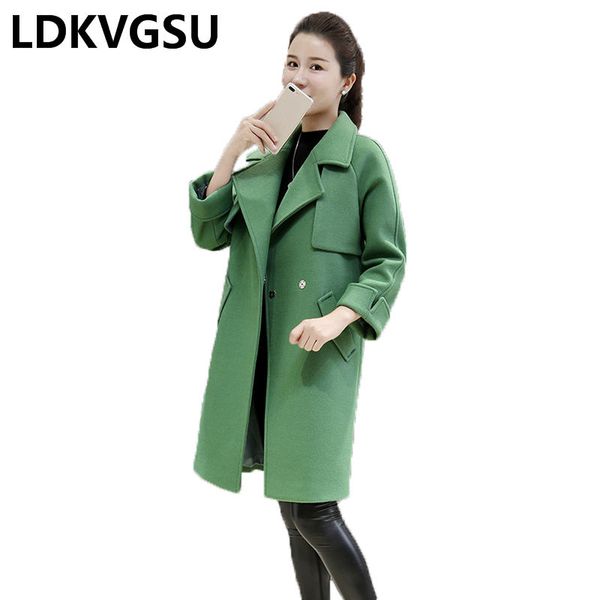 woolen coat female 2018 autumn winter new product solid color long section nizi loose thin lapels single button wool coat is1484, Black
woolen coat female 2018 autumn winter new product solid color long section nizi loose thin lapels single button wool coat is1484, Black