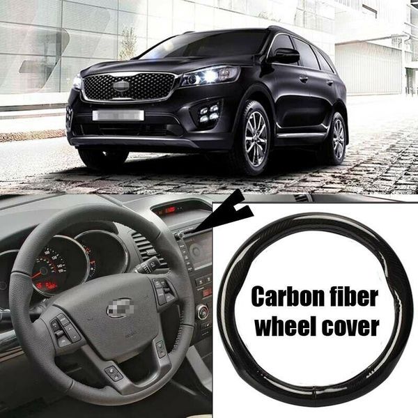 car-styling 38cm black carbon fiber pvc leather car steering wheel cover for kia sorento
car-styling 38cm black carbon fiber pvc leather car steering wheel cover for kia sorento