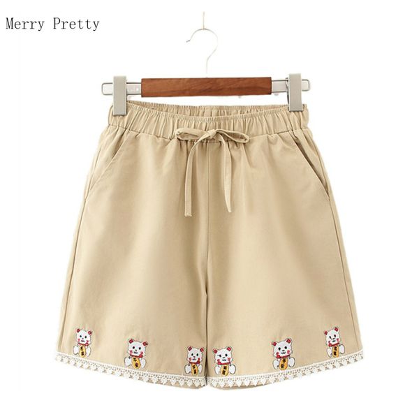 women's shorts 2021 summer cartoon cat embroidery women fashion sweet hight waist female elegant basis woman clothing, White;black
women's shorts 2021 summer cartoon cat embroidery women fashion sweet hight waist female elegant basis woman clothing, White;black