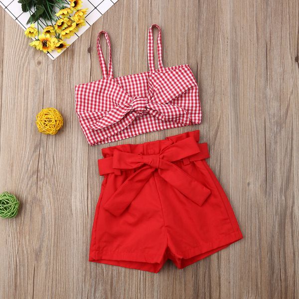 fashion toddler baby girl clothes set bowknot plaids strap crop short pants 2pcs outfits summer clothes, White
fashion toddler baby girl clothes set bowknot plaids strap crop short pants 2pcs outfits summer clothes, White