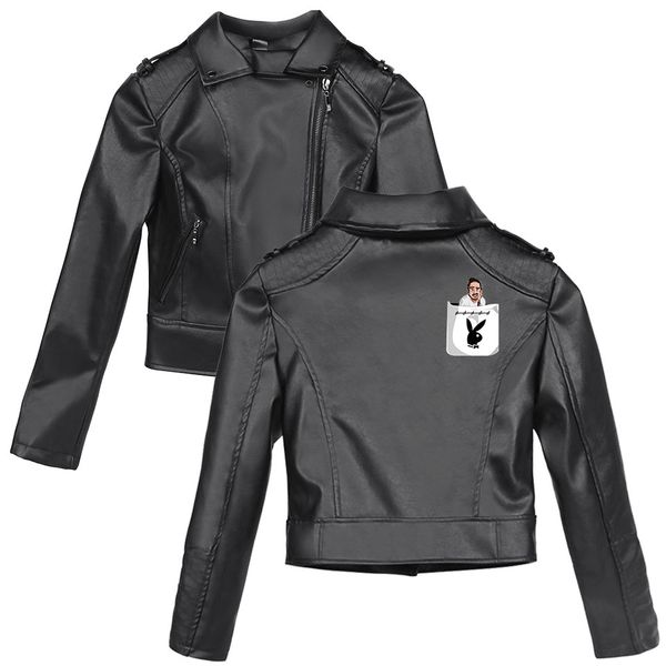 post rap 2019 singer potts . malone trend female paragraph leather clothing, Black;red
post rap 2019 singer potts . malone trend female paragraph leather clothing, Black;red