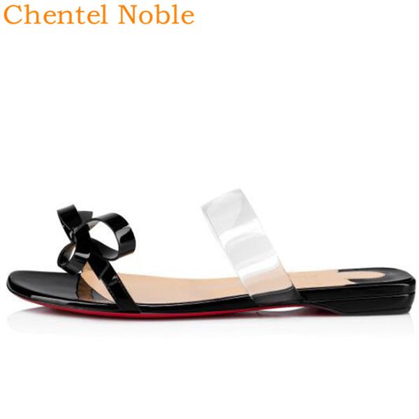 2020 bow-knot designers chentel black color slippers women flats one band pvc low heels ladies shoes slip on female mules
2020 bow-knot designers chentel black color slippers women flats one band pvc low heels ladies shoes slip on female mules