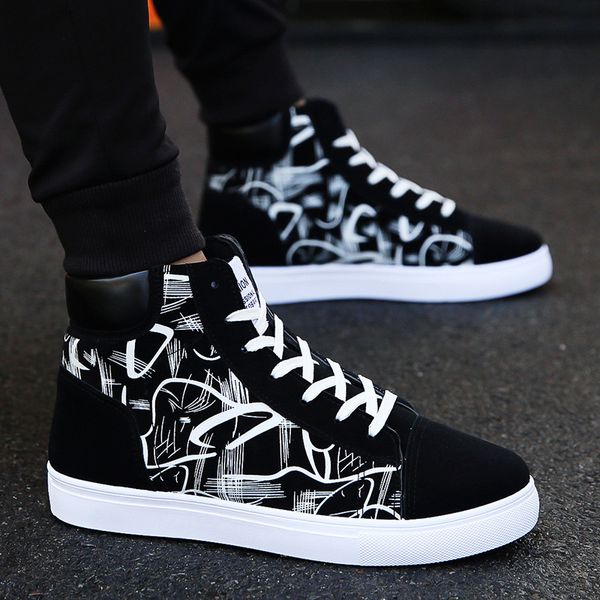 2019 new summer sneakers wedges canvas shoes men casual shoe men breathable graffiti basket stars zapatos mujer trainers shoes, Black
2019 new summer sneakers wedges canvas shoes men casual shoe men breathable graffiti basket stars zapatos mujer trainers shoes, Black