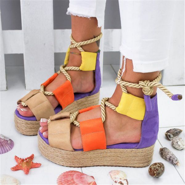 ankle strap sandals women flat sandals rope female beach shoes fasten shoes high heel comfortable chaussures femme, Black
ankle strap sandals women flat sandals rope female beach shoes fasten shoes high heel comfortable chaussures femme, Black