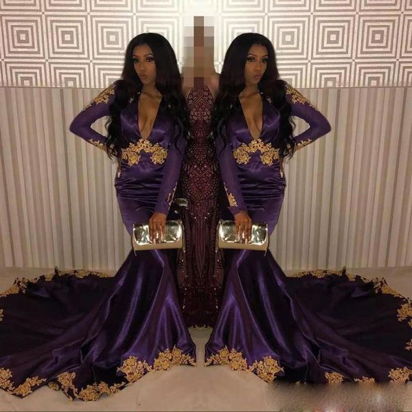 purple mermaid long prom evening dresses v neck gold applique lace with train formal pageant dress celebrity dress, Black;red
purple mermaid long prom evening dresses v neck gold applique lace with train formal pageant dress celebrity dress, Black;red