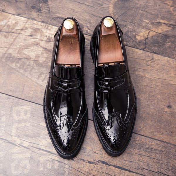 2019 new spring and autumn selling men's loafers leather shoes casual mens thick sole business dress shoes derby, Black
2019 new spring and autumn selling men's loafers leather shoes casual mens thick sole business dress shoes derby, Black