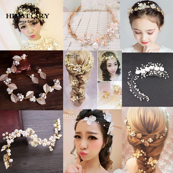 himstory gold flower leaf pearl crystal bridal hairband headband girls headpiece hair jewelry accessories for wedding party even, Golden;white
himstory gold flower leaf pearl crystal bridal hairband headband girls headpiece hair jewelry accessories for wedding party even, Golden;white