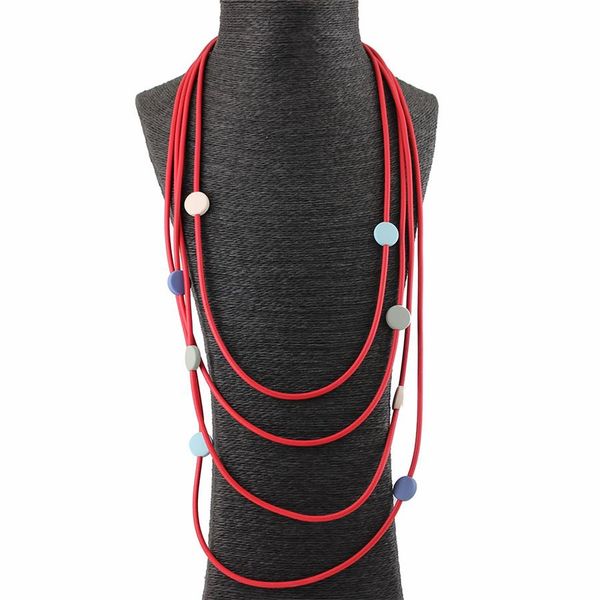 new women's jewelry bead pendant fashion women's necklace multi rubber leather statement necklace party, Silver
new women's jewelry bead pendant fashion women's necklace multi rubber leather statement necklace party, Silver